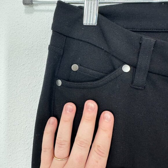 Eileen Fisher Size 2 Black Pants Stretch Jersey Knit Straight Leg Casual Comfort - Picture 4 of 6